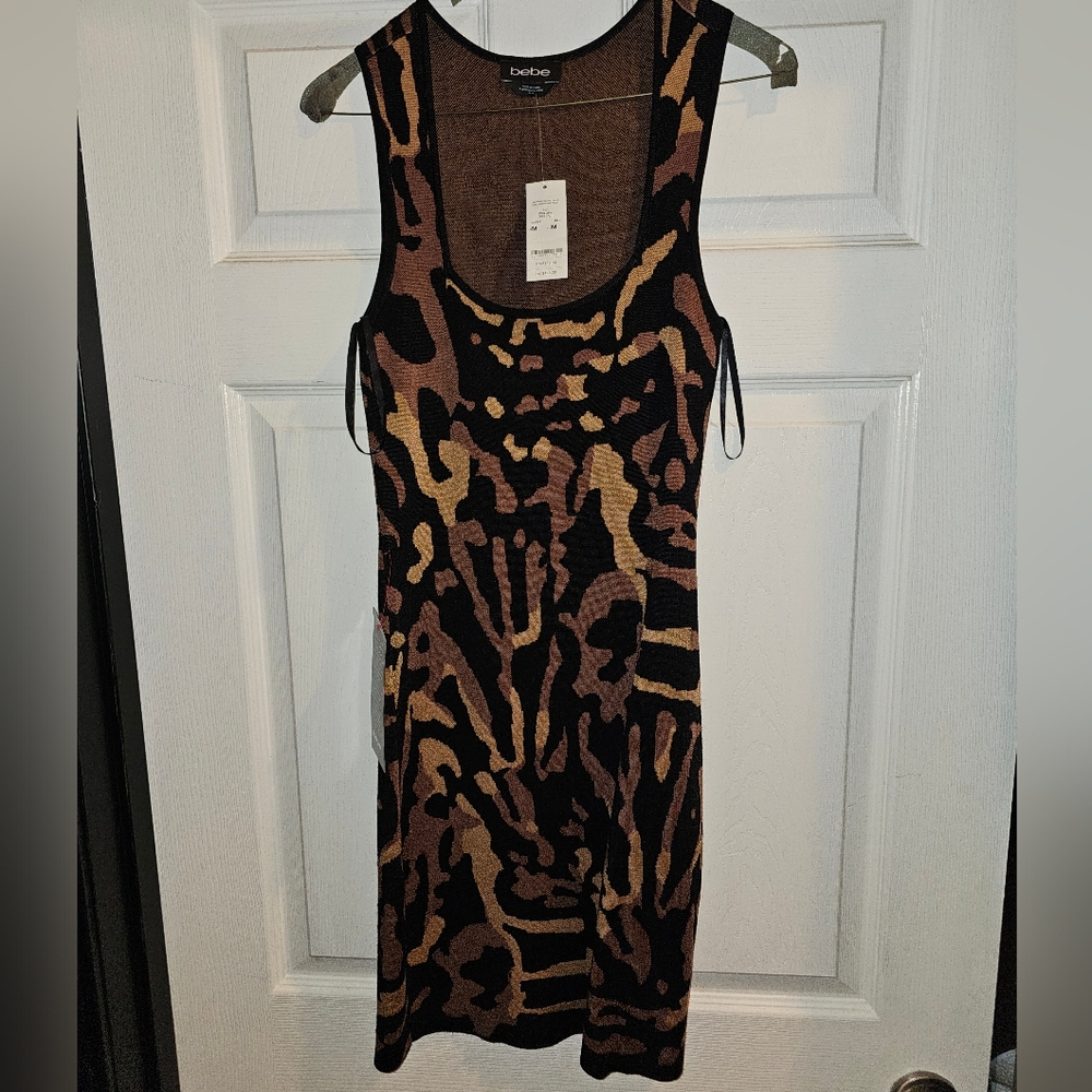 Bebe Animal Print Sleeveless Dress